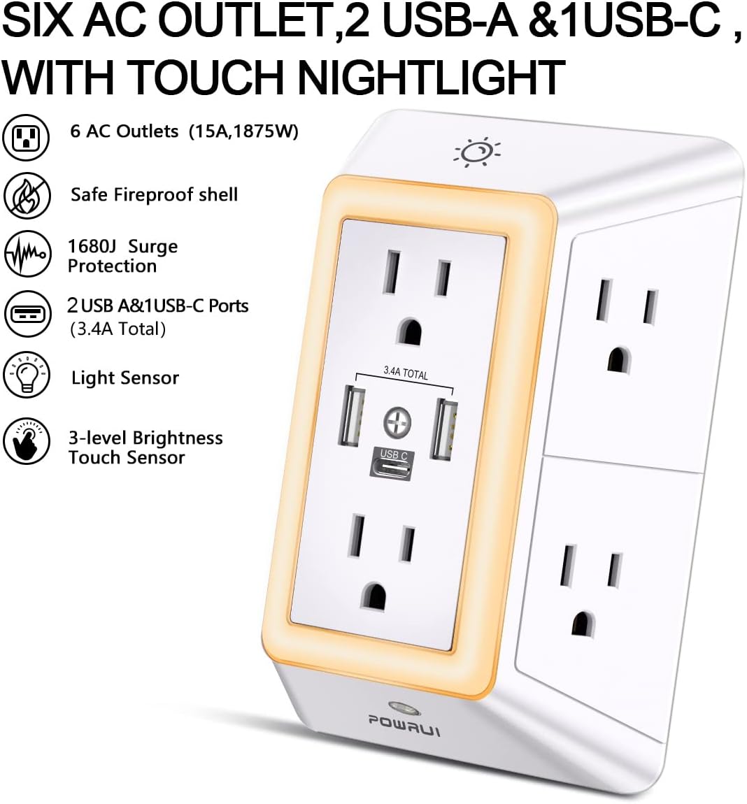 6 in 1 Outlet Adapter